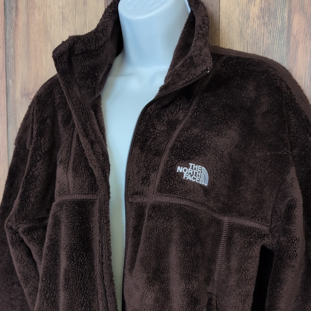 The North Face Dark Brown Fleece Teddy Jacket L                    F135